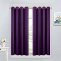 Yakamok Room Darkening Curtains 52x45 inch Length Purple-Living Room