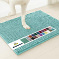 Muddy Mat® | Super Water Absorbent Door Mat Indoor, Microfiber Quick Dry Chenille Entryway Rug,Slip Resistant Front Door Mat,Indoor Mats for Entryway,Machine Washable Pet Rug, Seafoam Green 48"x72"