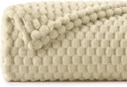 BEDELITE Fleece Throw Blanket for Couch & Bed - 3D Jacquard Decorative Almond Blanket, Super Soft and Cozy Warm Fuzzy Blanket All Seasons Suitable, 60x80Inches