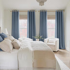 NICETOWN Blackout Curtains Grommet 2 Panels 72 Inches Long, Stone Blue