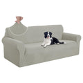 U-NICE HOME Oversized Stretch Couch Cover Slipcover, Taupe