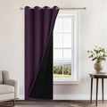 Yakamok Purple 100% Blackout Curtains 84 Inches Long for Bedroom, 1 Panel