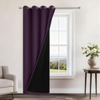 Yakamok Purple 100% Blackout Curtains 84 Inches Long for Bedroom, 1 Panel