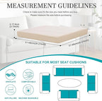 12Pcs Stretch Patio Cushion Covers,Outdoor Couch Covers Replacement,Outdoor Couch & Sofa Slipcovers,for Patio Furniture Cushion Covers,Washable Reusable Furniture Protector (Beige,Cover Only)