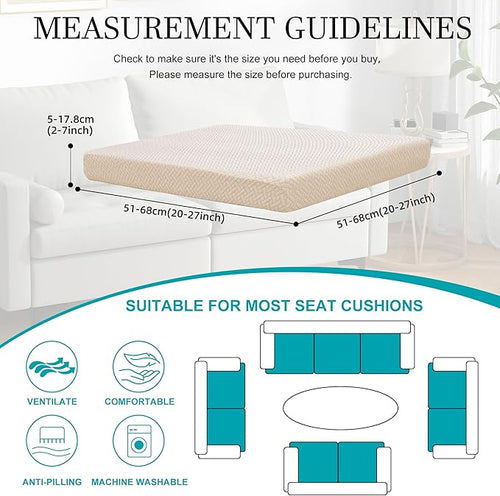 12 Piece Outdoor Cushion Covers, Patio Sofa Cushion Covers, Stretch Fit
