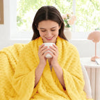 BEDELITE Light Yellow Twin Blanket for Couch, Cozy Gifts for Women, 60 * 80