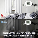 BGment Pure White Room Darkening Curtains 84 Inch for Living Room 2 Panels
