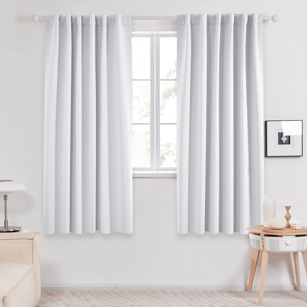 Deconovo Blackout Curtains for Bedroom, Living Room Curtains 63 Inches Long