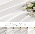 MIULEE Pure White Back Tab Blackout Curtains 84 Inch Length 2 Panels Set for Living Room Bedroom Privacy, Rod Pocket/Pinch Pleat Thermal Insulated Room Darkening Pleated Light Blocking Drapes