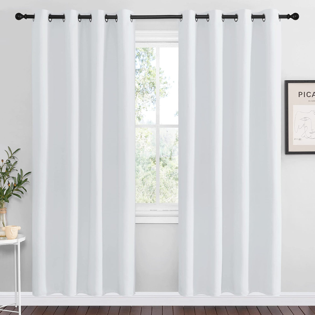 NICETOWN Cappuccino Blackout Curtains for Kitchen 55" w x 78" L 2 Panels