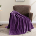 BEDELITE Fleece Blanket Purple Throw Blankets for Couch & Bed, Luxury Plush Cozy Fuzzy Blanket 50" x 60", Super Soft Warm Lightweight Throw Blanket for Travel Camping