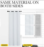 NICETOWN Room Darkening Draperies Curtains Panels, Window Treatment Thermal Insulated Grommet Room Darkening Curtains/Drapes for Bedroom (Greyish White, 2 Panels, 34 by 63)