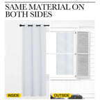 NICETOWN Blackout Curtains Panels for Bedroom, 2 Panels, 66 x 60 Inch, Greyish White, 3 Pass Microfiber Noise Reducing Thermal Insulated Solid Ring Top Blackout Window Drapes