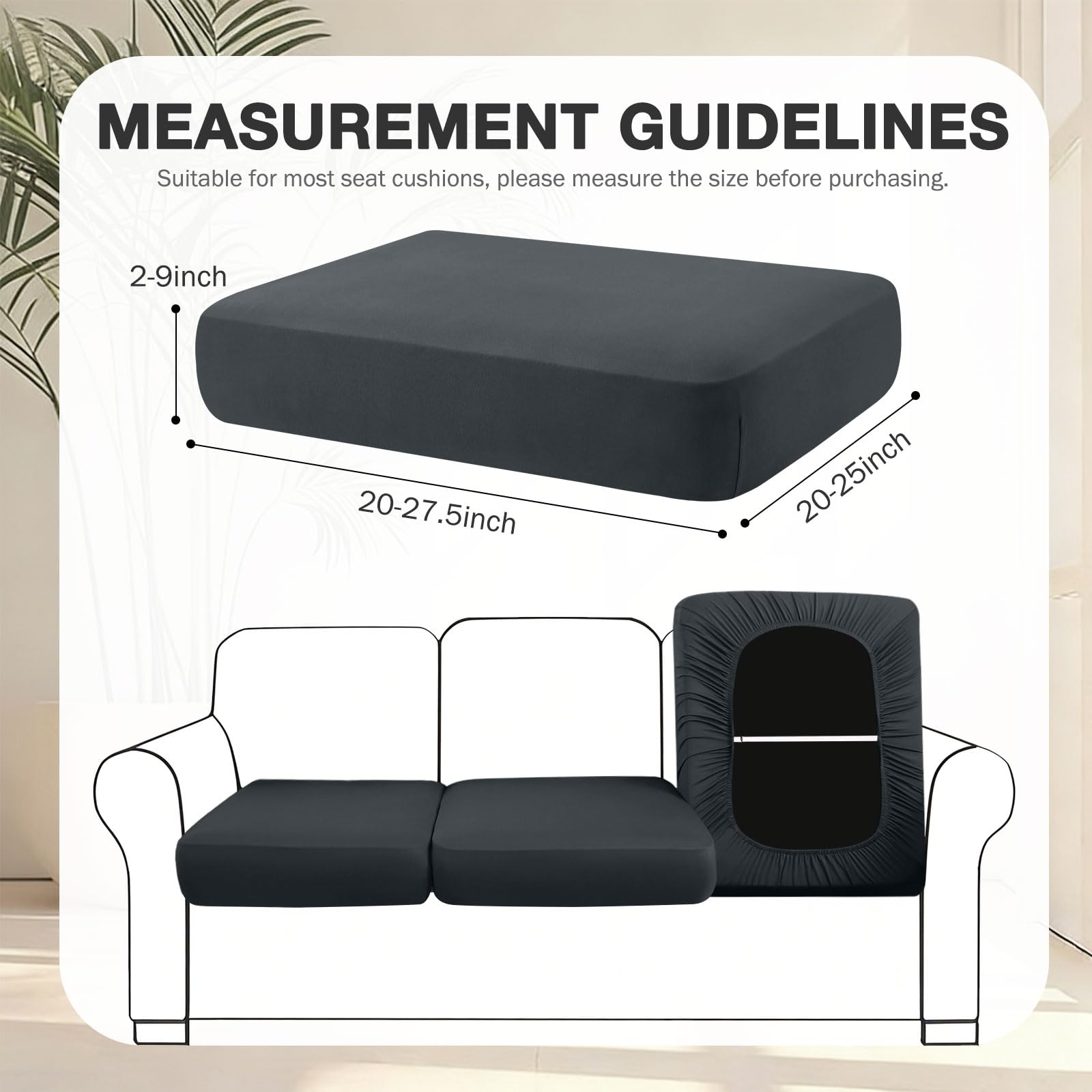 hyha 14Pcs Patio Cushion Covers, Stretch Outdoor Couch Cushion Covers