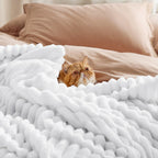 Bedsure Soft Cal King Size Blanket for Bed Bright White 102"x96"