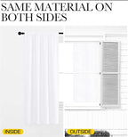 NICETOWN Kitchen Curtains, Short Home Decoration Curtains & Drapes, Small Window Draperies for Dining Room, Cupboard (White, 34 in x 54 in (W x L), Set of 2)