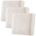 H.VERSAILTEX Super Stretch Individual Seat Cushion Covers - Sofa & Couch Cushion Slipcover Sets - Thick Jacquard Textured Twill Fabric (3 Piece XL, Ivory)