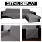 Easy-Going Sofa Slipcover L Shape Sofa Cover Sectional Couch Cover Furniture Protector Mat for Pets Dog Cat (X-Large,Gray/Gray)