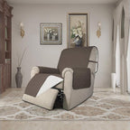 Easy-Going Recliner Sofa Slipcover Reversible Sofa Cover Water Resistant Couch Cover Furniture Protector with Elastic Straps for Pets Kids Children Dog Cat (Recliner, Taupe/Ivory)