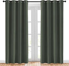 NICETOWN Living Room Curtains 84 inch Long - Grommet Blackout Thermal Insulated Room Darkening Sound Blocking Window Drapes for Kids Room/Bedroom, 2 Panels, Dark Mallard, W52 x L84