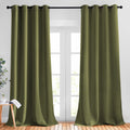 NICETOWN Patio Glass Door Panels - (52 inches Wide x 120 inches Long, Olive Green, 1 Pair) Blackout Curtains for Window Decoration, Privacy Panel Drapes for Dining Room and Guest Room