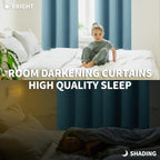BGment Room Darkening Curtains 84 Inches Long - Grommet Thermal Insulated Drapes Window Treatment Curtains for Bedroom, 2 Panels, 52 x 84 Inch, Greyish Blue