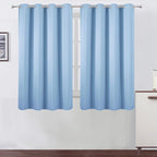 LEMOMO Sky Blue Thermal Blackout Curtains/52 x 54 Inch/Set of 2 Panels Room Darkening Curtains for Bedroom
