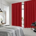 DWCN Wide Blackout Curtains for Bedroom Living Room 70 x 84 Inch Long Red