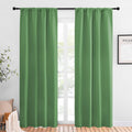 NICETOWN Blackout Curtains for Living Curtains, Froest Green, 1 Pair, 34-inch W x 84-inch L, Home Decorations Thermal Insulated Solid Pole Top Blackout Drapes for Living Room