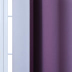 Yakamok Light Blocking Ombre Curtains, Greyish White and Purple Gradient Color Curtains, Room Darkening Grommet Window Drapes for Bedroom(Purple, 42x84 Inch, 2 Panels)