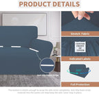 Easy-Going 100% Waterproof Oversized Loveseat Couch Cover, Dual Waterproof Sofa Cover, Stretch Jacquard Sofa Slipcover, Leakproof Furniture Protector for Kids, Pets, Dog and Cat, Bluestone