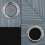 Stone Blue and Greyish White Blackout Curtains for Living Room 72 Inch Long