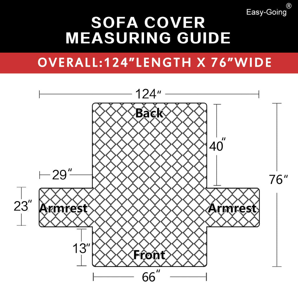 Easy-Going Reversible Couch Cover, 3 Cushion Sofa, Large, Wine/Beige