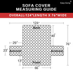 Easy-Going Reversible Couch Cover, 3 Cushion Sofa, Large, Wine/Beige