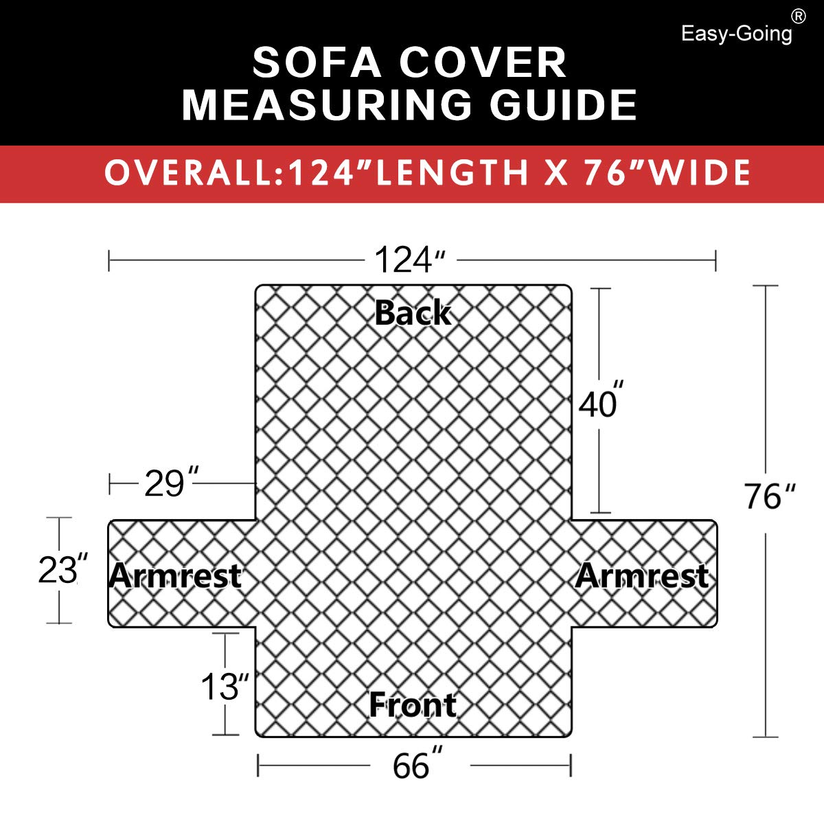 Easy-Going Reversible Couch Cover, 3 Cushion Sofa, Large, Wine/Beige