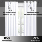 RYB HOME Short Privacy Curtains 30 inch Long for Bathroom Window