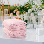 Buryeah 12 Pcs Flannel Throw Blanket Bulk 50 x 60 in Sleepover Blanket Outdoor Wedding Throw Lightweight, Oeko-tex Standard 100 Certified for Sofa Homeless Gifts (Light Pink)
