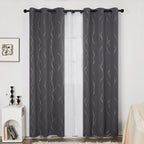 Deconovo Living Room Curtains 84 Inches Long, Blackout Curtains for Bedroom