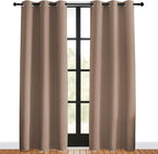 NICETOWN Window Draperies Blackout Curtain Panels, 1 Pair, 42 by 80 inches, Cappuccino, Window Treatment Thermal Insulated Solid Grommet Blackout Drapes for Bedroom