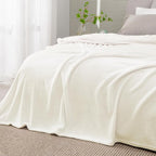 BEDELITE Fleece Blanket King Size Blankets for Bed, Luxury Plush Cozy Fuzzy Blanket 108x90 inches, Super Soft Warm Lightweight Throw Blanket All Seasons Suitable, Cream