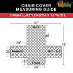 Easy-Going Reversible Couch Cover, Small Chair, Christmas Red/Ivory