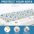Smiry Printed Couch Cushion Covers, Stretch Soft Couch Covers for Sofa, Washable Non-Slip Sofa Slipcover Furniture Protector for Indoor and Outdoor (Backrest L, Light Green)