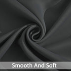 Yakamok Dark Grey Room Darkening Curtains 84 inch Sliding Door Drapes