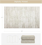 Washable Rugs 3x5 Area Rugs for Living Room,Bedroom- Non Slip Vintage Entryway Rug for Indoor Entry,Kitchen,Bathroom,Kids Girls Room,Home,Office,Ultra Soft Faux Wool Laundry Room Small Carpets