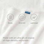 Bedsure GentleSoft Fleece Throw XL Blanket White - 300GSM Soft Lightweight Plush Cozy Blankets for Bed, Sofa, Couch, Travel, Camping, 50x70 inches