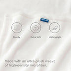 Bedsure GentleSoft Fleece Throw XL Blanket White - 300GSM Soft Lightweight Plush Cozy Blankets for Bed, Sofa, Couch, Travel, Camping, 50x70 inches