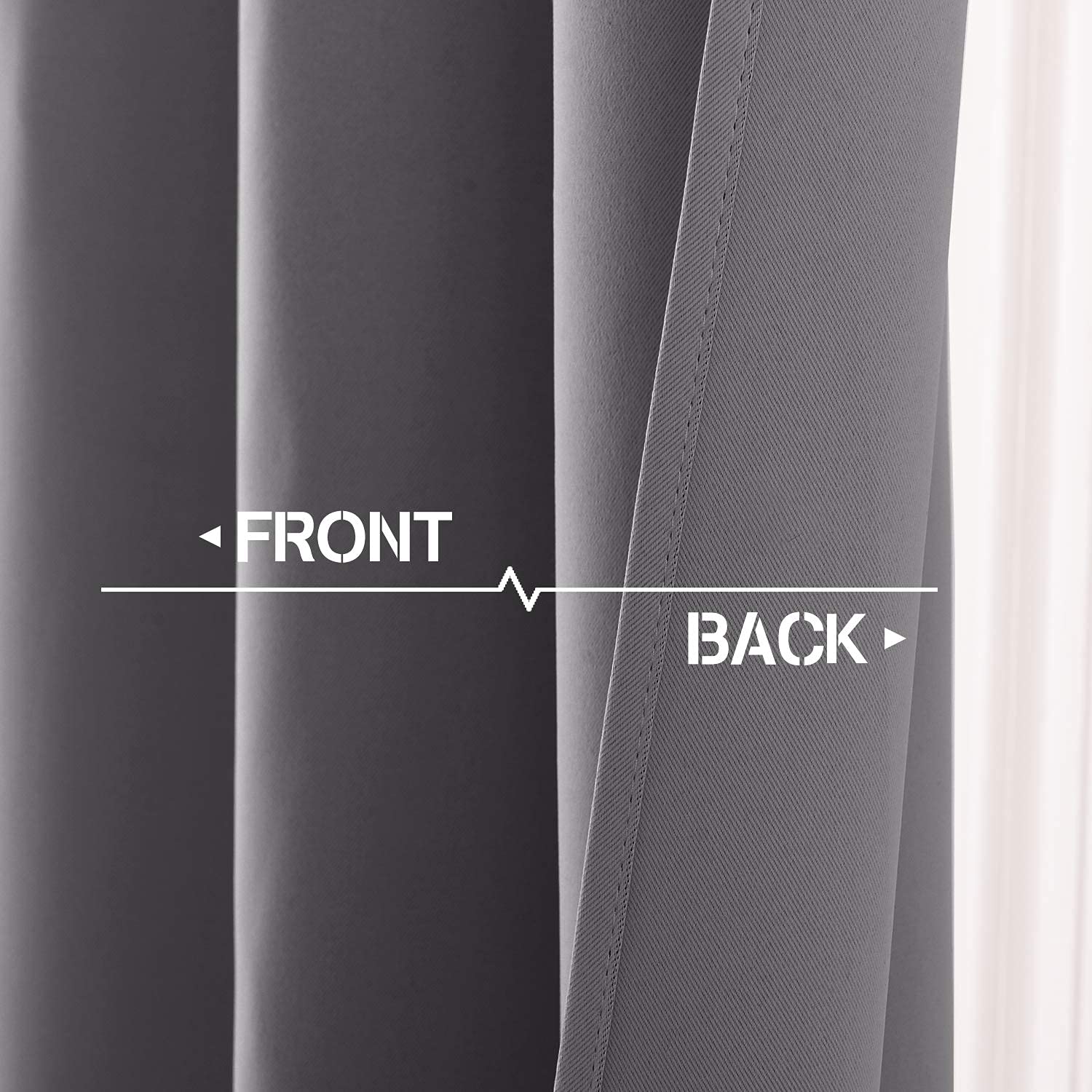 NICETOWN Kitchen Curtains Blackout Drapes for Basement Dorm, 42 W x 36 L