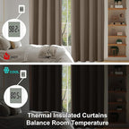 Simplebrand Ava Brown Short 36 Inches Blackout Curtain 2 Panels Set, Half Window Rod Pocket Privacy Curtain Tiers for Kitchen, Curtains Blackout for Bathroom Shades, W40 x L36 Inch, Brown