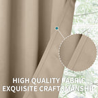 BGment Sand Room Darkening Curtains 72 Inch for Bedroom - 2 Panels