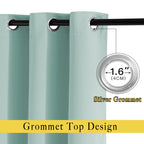 NICETOWN Aqua Blue Room Darkening Curtain Panels - Window Treatment Thermal Insulated Grommet Room Darkening Curtains/Panels/Drapes for Bedroom (2 Panels, 52 by 54, Aqua)